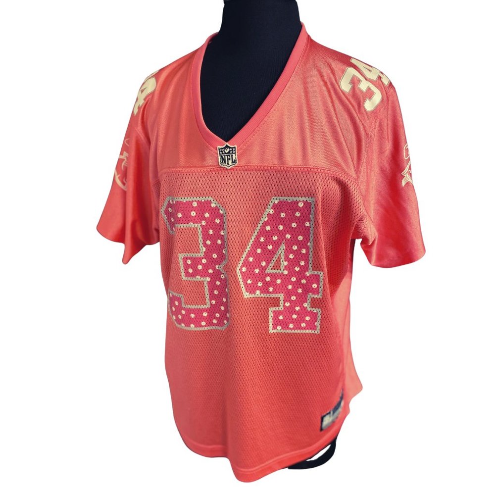 REEBOK NFL WOMEN'S PINK TEAM APPAREL WILLIAMS 34 PANTHERS JERSEY SIZE LARGE